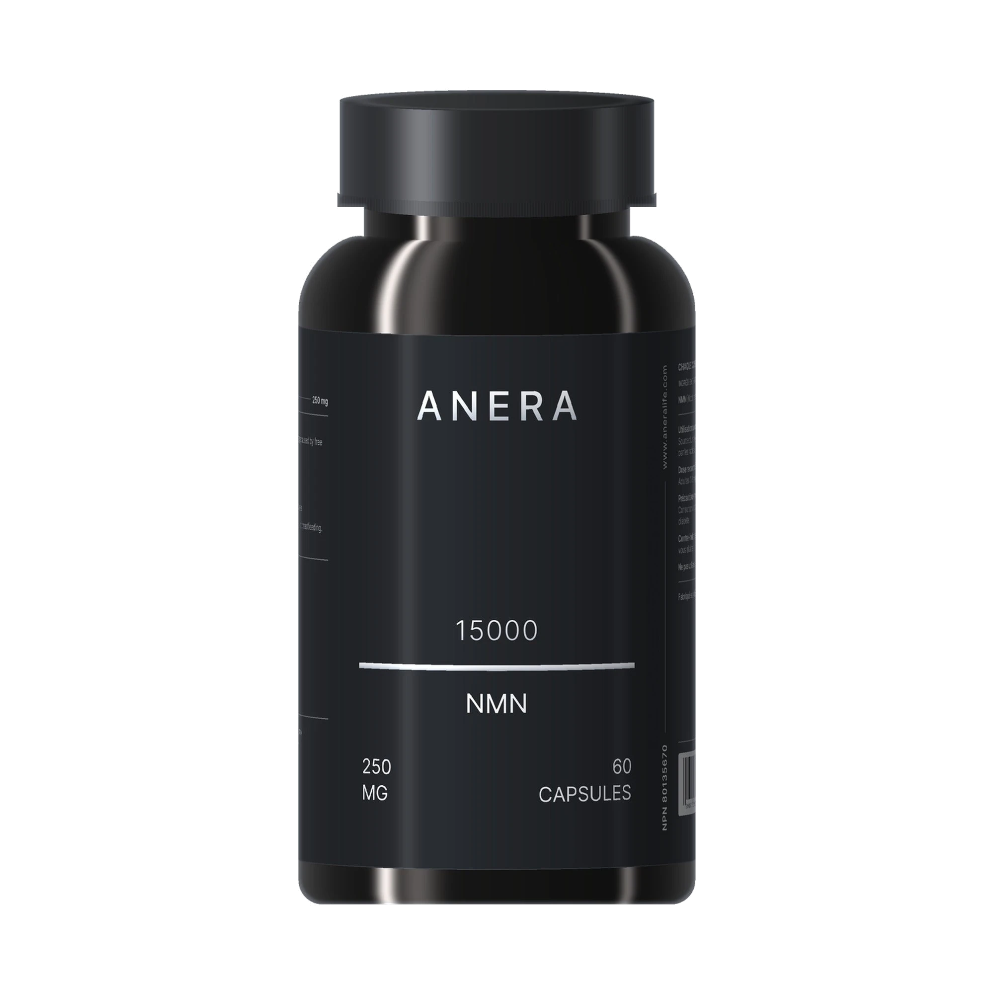 Capsules Anera. Fabriqué au Canada selon les Bonnes pratiques de fabrication (BPF).
